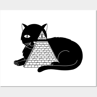 cat illuminati Posters and Art